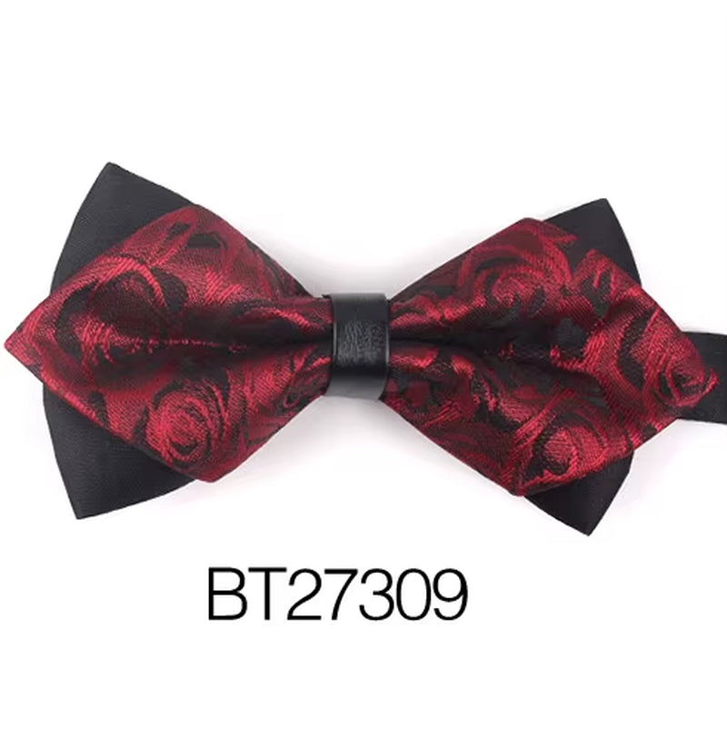 Pointed Bow Ties for Men Women Shirts Classic Men'S Bow Tie Business Wedding Bowknot Adult Solid Bowties Butterfly Suits Tie