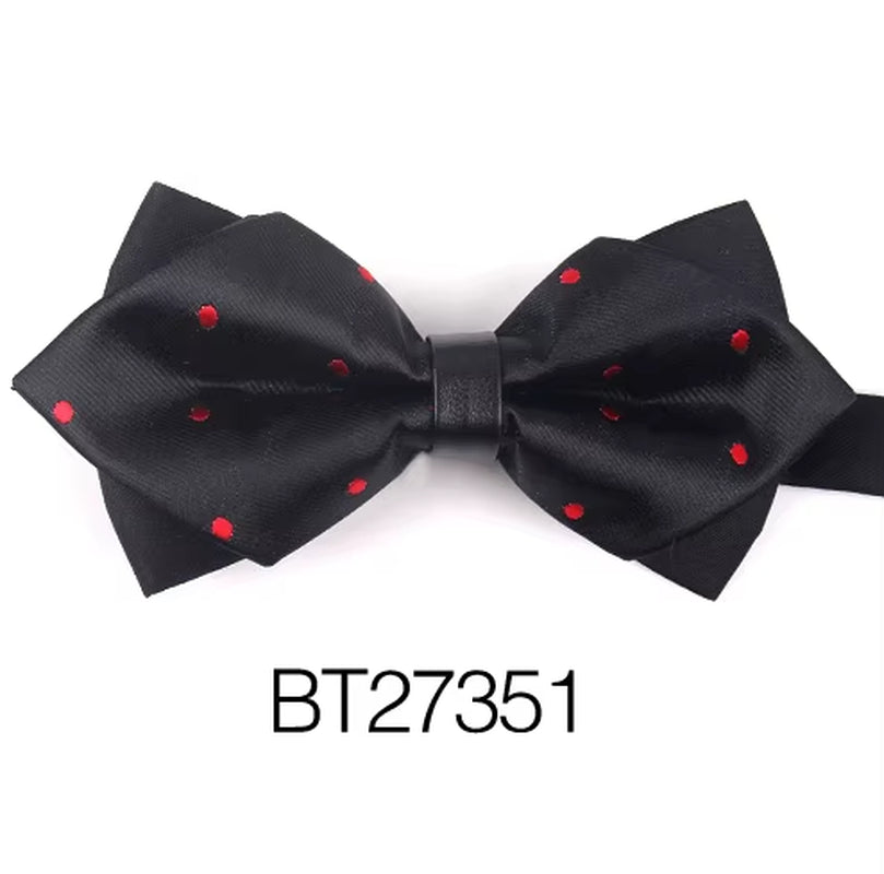 Pointed Bow Ties for Men Women Shirts Classic Men'S Bow Tie Business Wedding Bowknot Adult Solid Bowties Butterfly Suits Tie