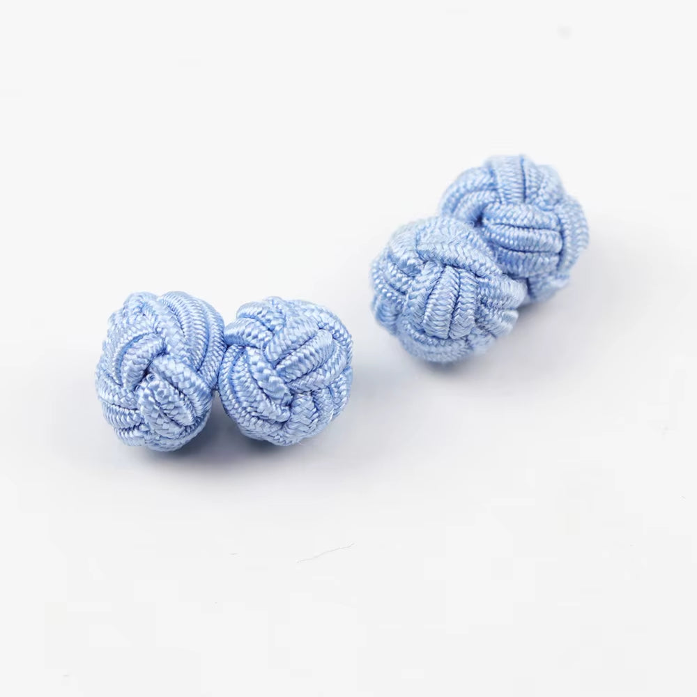 Mens Cuff Links Fashion Men'S Shirt Cufflinks Trade Mixed Solid Colors DIY Braided Wire Buckle Cuff Link