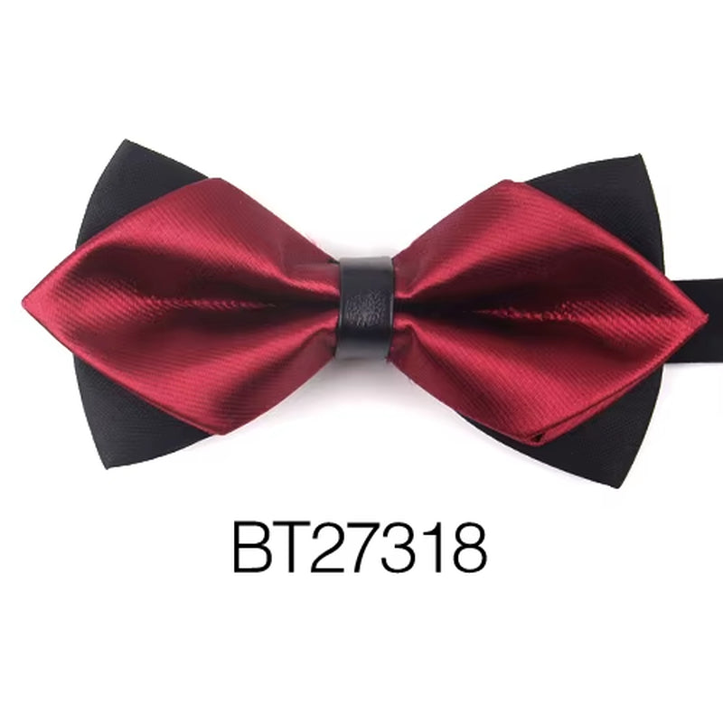 Pointed Bow Ties for Men Women Shirts Classic Men'S Bow Tie Business Wedding Bowknot Adult Solid Bowties Butterfly Suits Tie