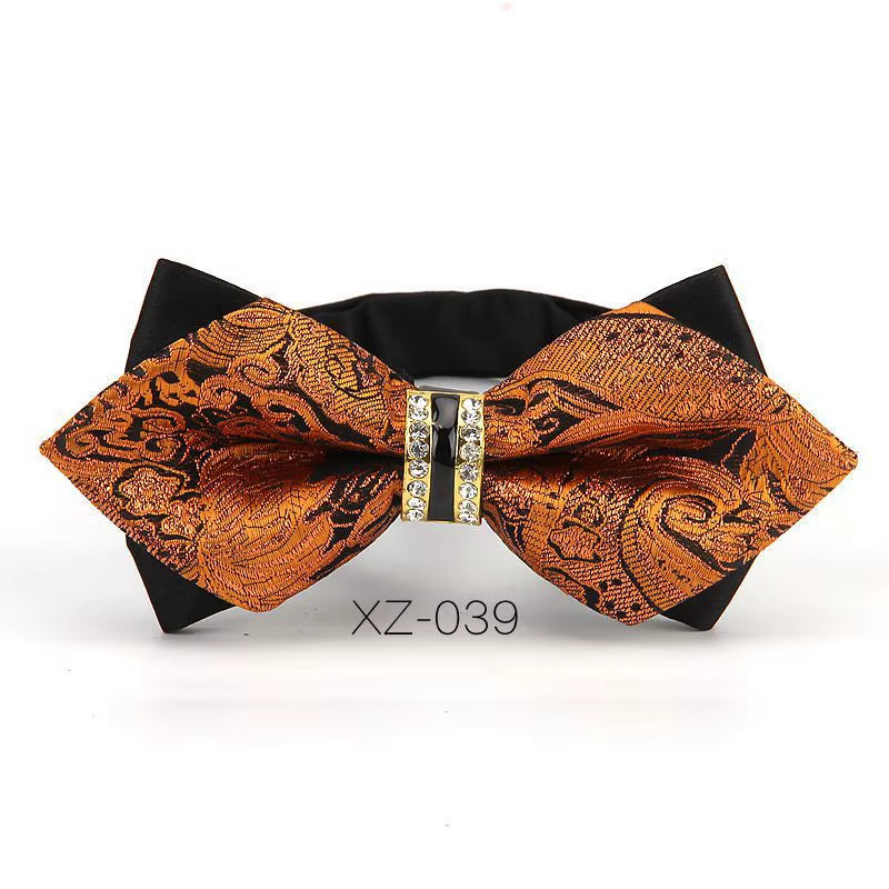 Luxury Boutique Fashion Metal Bow Ties for Men Bowtie Women Wedding Party Butterfly Bowties Gravata Slim Blue Burgundy