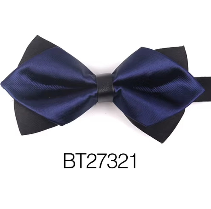 Pointed Bow Ties for Men Women Shirts Classic Men'S Bow Tie Business Wedding Bowknot Adult Solid Bowties Butterfly Suits Tie