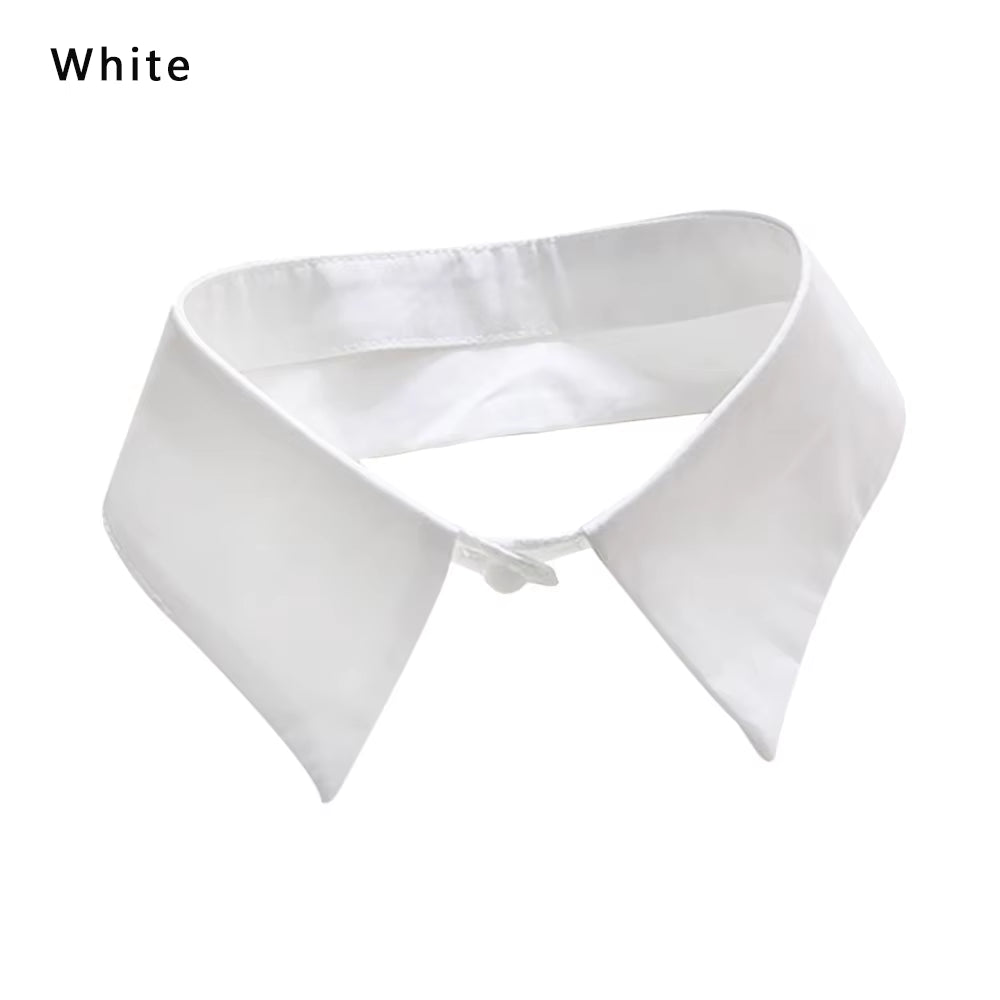 Classic Detachable False Collar Women Fashion Solid Shirt Lace Top Clothes Vintage White Fake Lapel Blouse Accessories