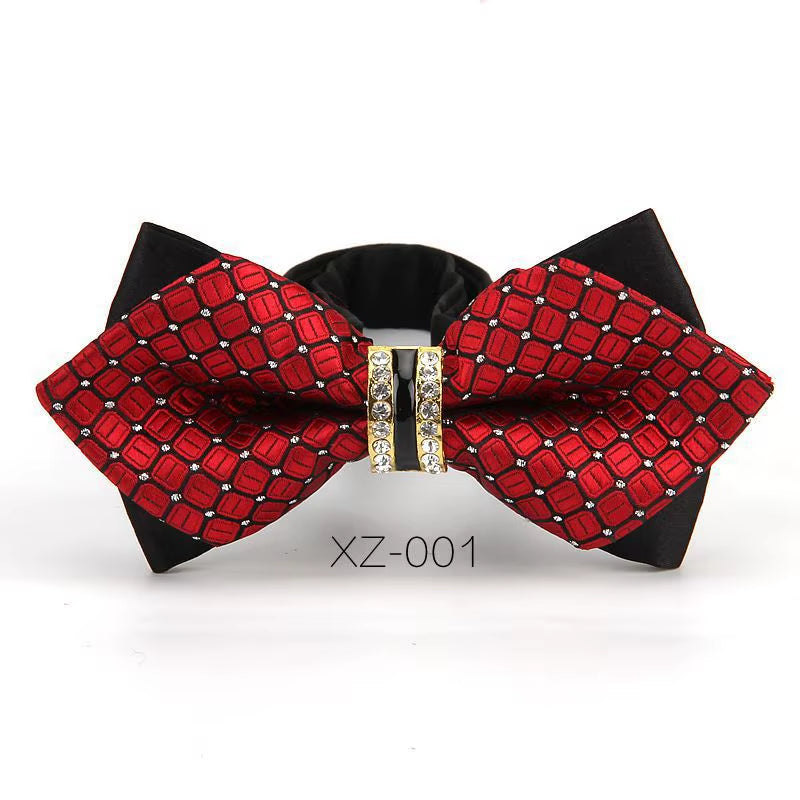 Luxury Boutique Fashion Metal Bow Ties for Men Bowtie Women Wedding Party Butterfly Bowties Gravata Slim Blue Burgundy