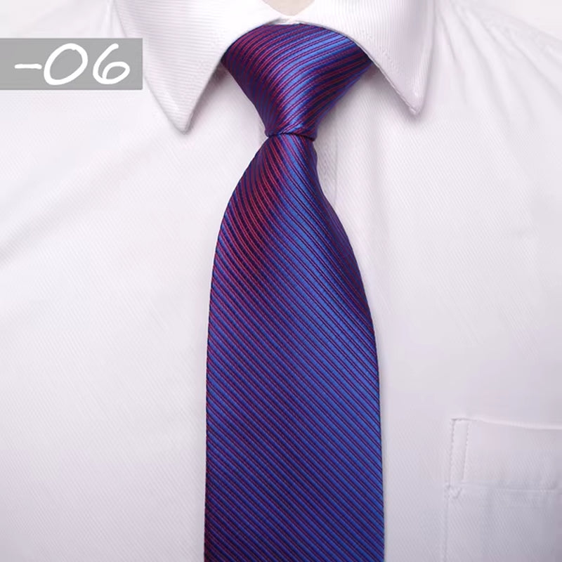 Classic Men Business Formal Wedding Tie 8Cm Stripe Neck Tie Fashion Shirt Dress Accessories