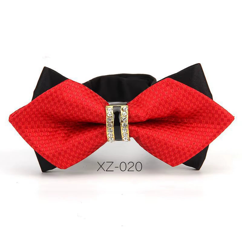 Luxury Boutique Fashion Metal Bow Ties for Men Bowtie Women Wedding Party Butterfly Bowties Gravata Slim Blue Burgundy