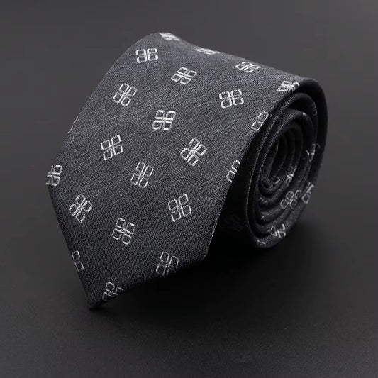 New Casual Men'S Ties Dog Lion Bear Horse Flower Pattern Red Blue Jacquard Necktie for Men Wedding Groom Business Accessories