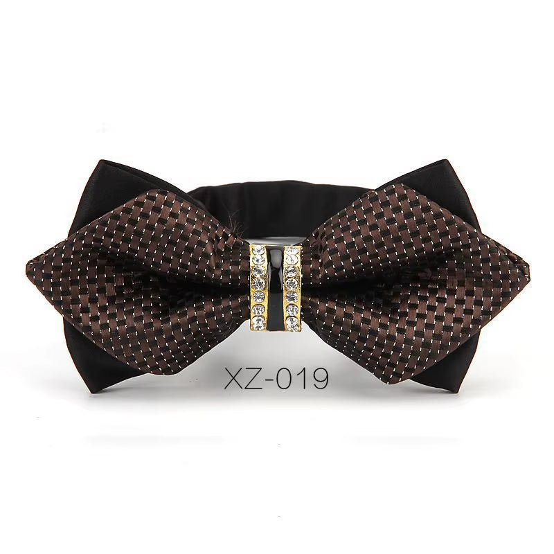 Luxury Boutique Fashion Metal Bow Ties for Men Bowtie Women Wedding Party Butterfly Bowties Gravata Slim Blue Burgundy