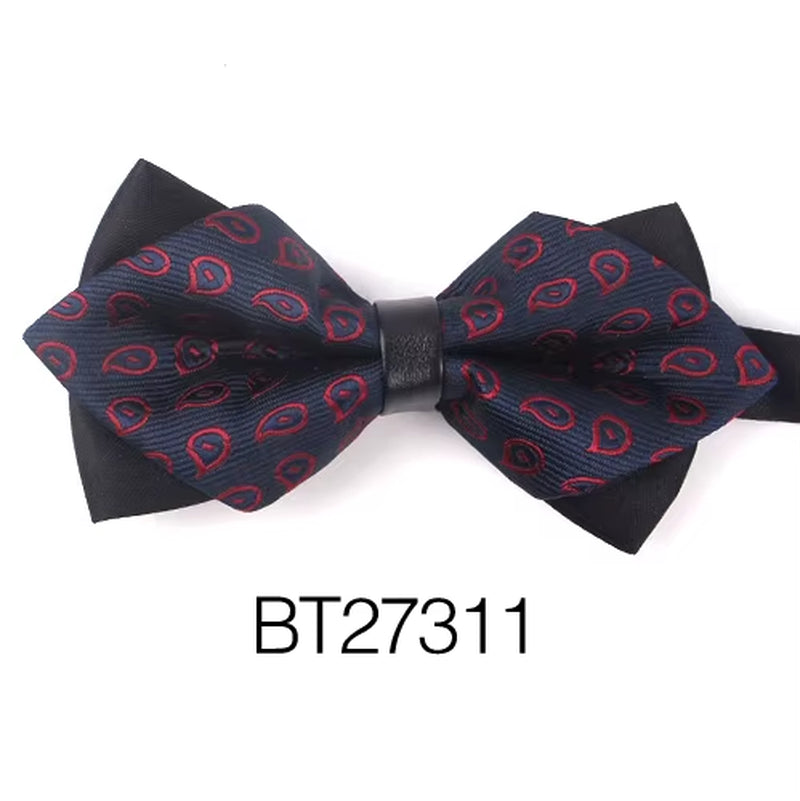 Pointed Bow Ties for Men Women Shirts Classic Men'S Bow Tie Business Wedding Bowknot Adult Solid Bowties Butterfly Suits Tie