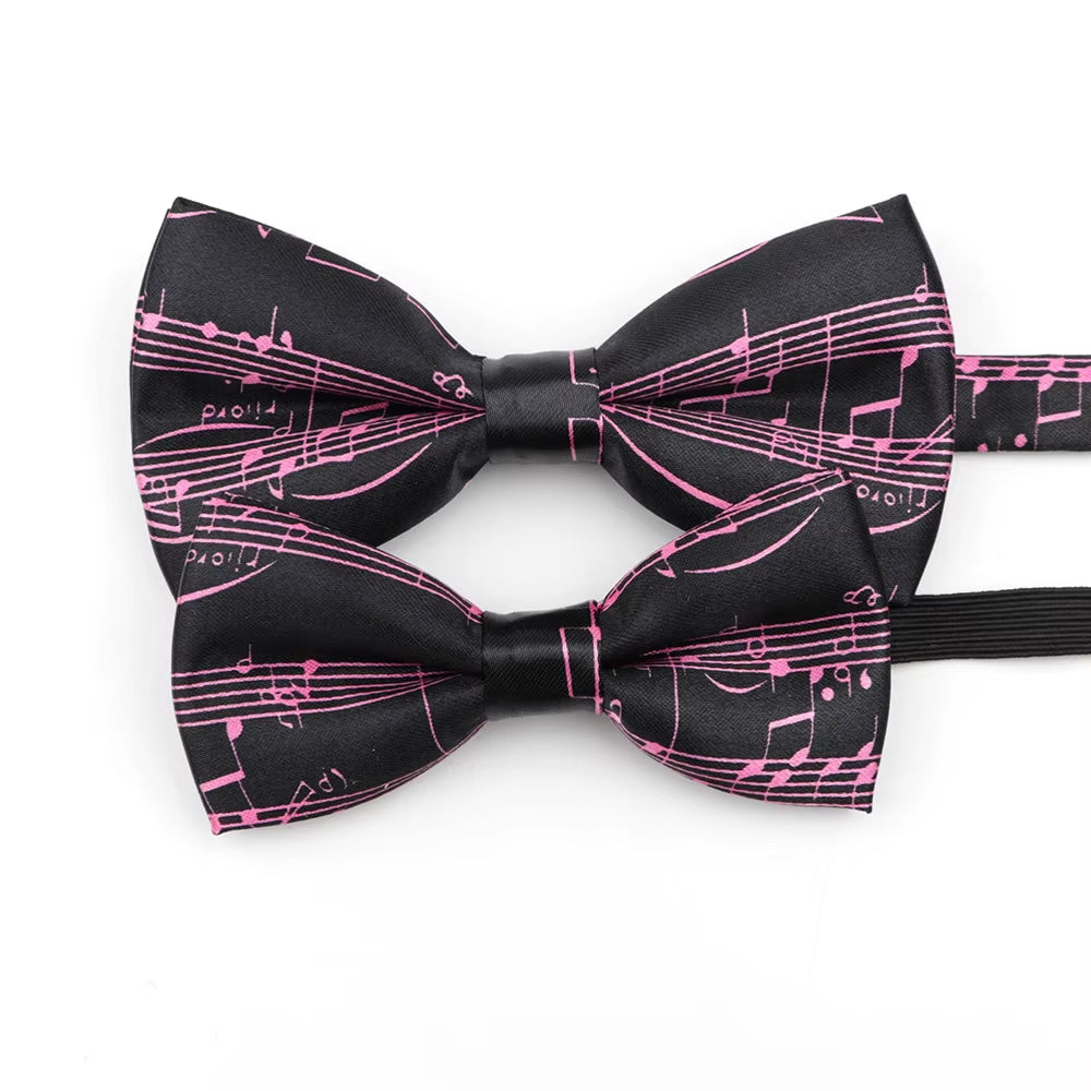 Music Note Parent-Child Bowtie Set Piano Stave Guitar Plaid Family Butterfly Party Dinner Wedding Design Cute Bow Tie Accessory