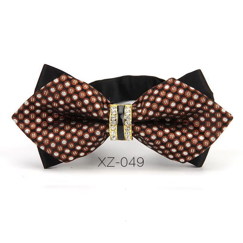 Luxury Boutique Fashion Metal Bow Ties for Men Bowtie Women Wedding Party Butterfly Bowties Gravata Slim Blue Burgundy