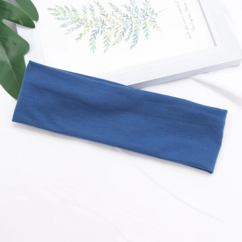 Elastic Cotton Hairband Fashion Headbands for Women Men Solid Running Fitness Yoga Hair Bands Stretch Makeup Hair Accessories