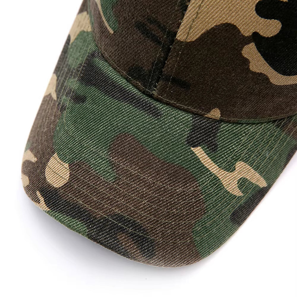 Baseball Cap Outdoor Sport Caps Leisure Army Camo Hat Sunscreen Duck Tongue Hat Snapback Caps Men'S and Women'S Camouflage Caps