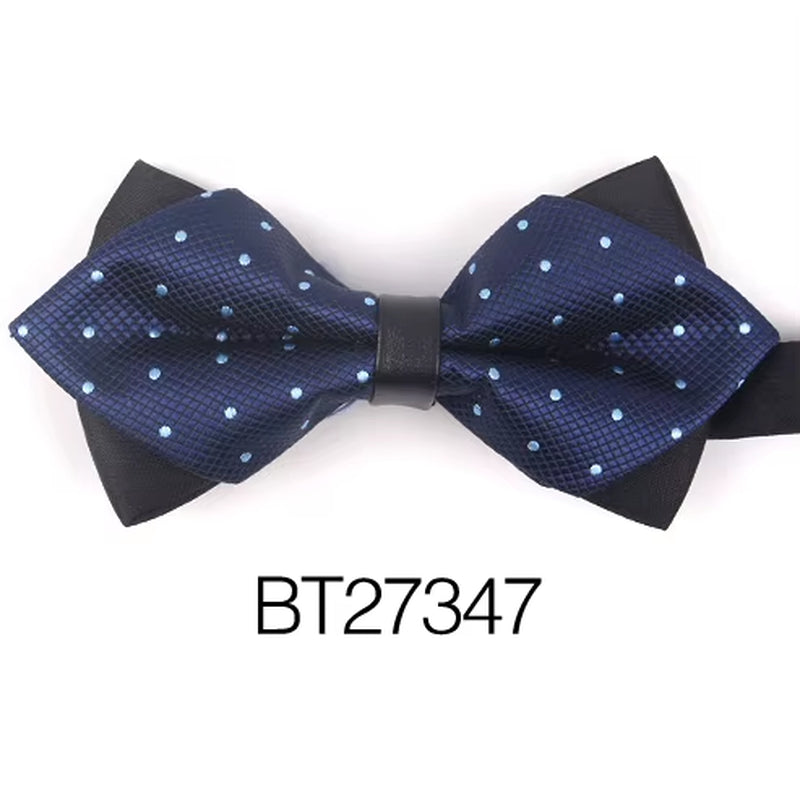 Pointed Bow Ties for Men Women Shirts Classic Men'S Bow Tie Business Wedding Bowknot Adult Solid Bowties Butterfly Suits Tie