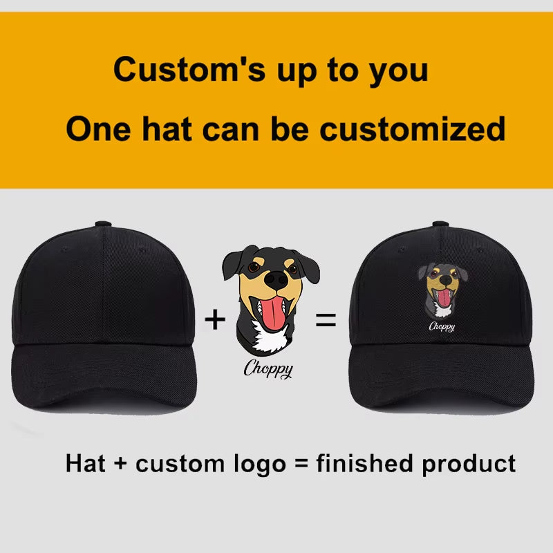 Custom Logo Baseball Cap Text Photo Team Embroidery Bone Gorras Diy Casquette Snapback Hat for Men Women