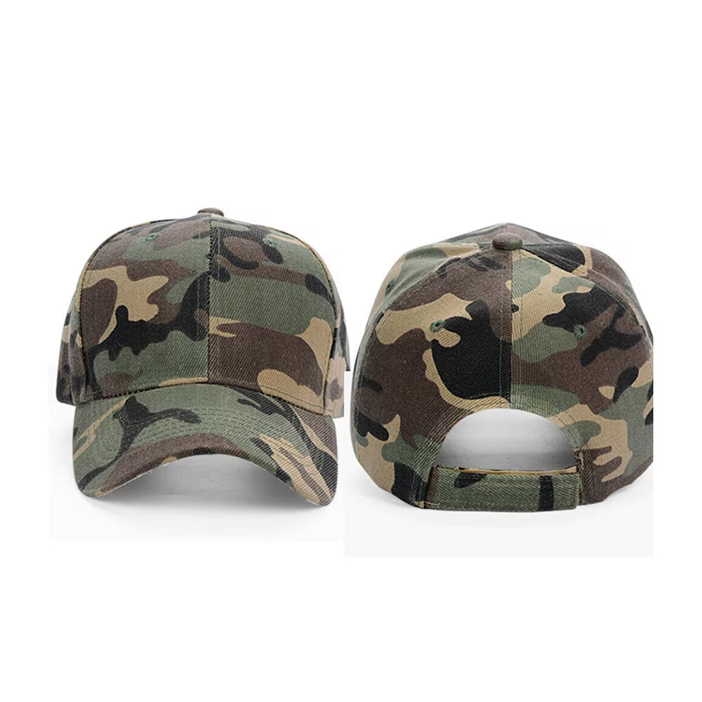 Baseball Cap Outdoor Sport Caps Leisure Army Camo Hat Sunscreen Duck Tongue Hat Snapback Caps Men'S and Women'S Camouflage Caps