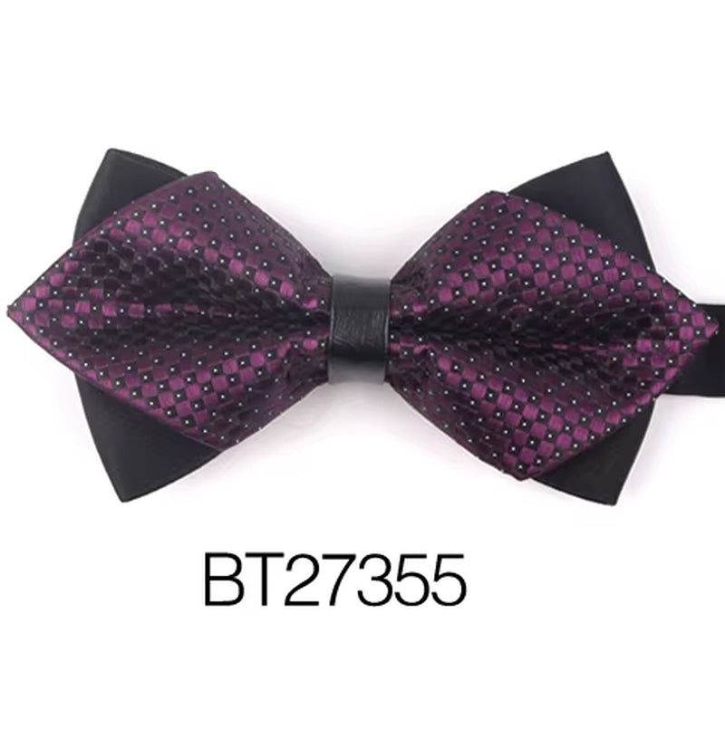 Pointed Bow Ties for Men Women Shirts Classic Men'S Bow Tie Business Wedding Bowknot Adult Solid Bowties Butterfly Suits Tie