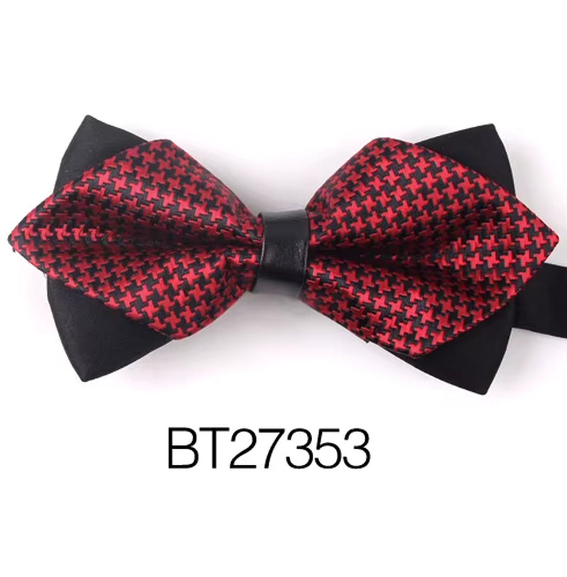 Pointed Bow Ties for Men Women Shirts Classic Men'S Bow Tie Business Wedding Bowknot Adult Solid Bowties Butterfly Suits Tie