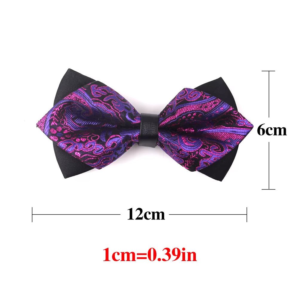 Pointed Bow Ties for Men Women Shirts Classic Men'S Bow Tie Business Wedding Bowknot Adult Solid Bowties Butterfly Suits Tie