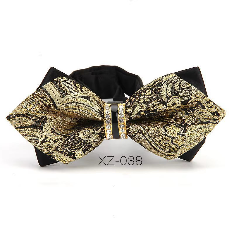 Luxury Boutique Fashion Metal Bow Ties for Men Bowtie Women Wedding Party Butterfly Bowties Gravata Slim Blue Burgundy