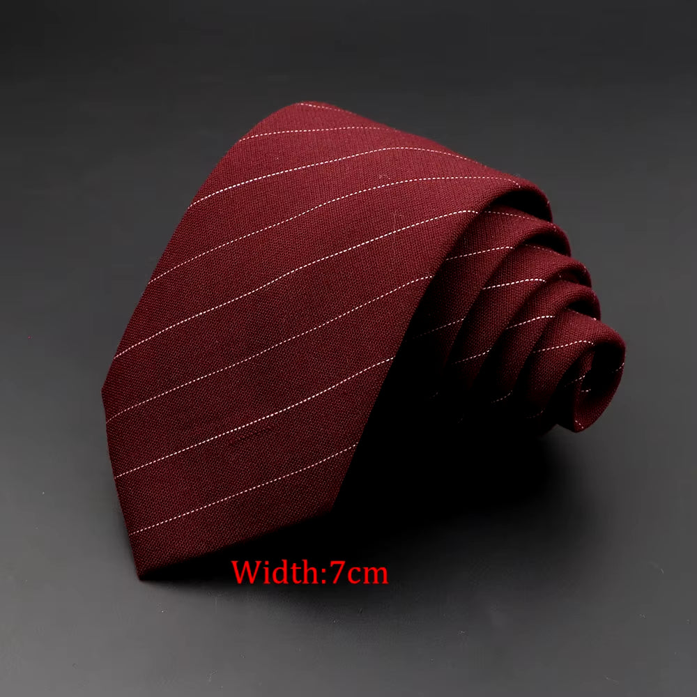 Mens Ties 6Cm Classic Cotton Handmade Skinny Grey Plaid Neckties Striped Narrow Collar Slim Cashmere Casual Tie Accessories Gift