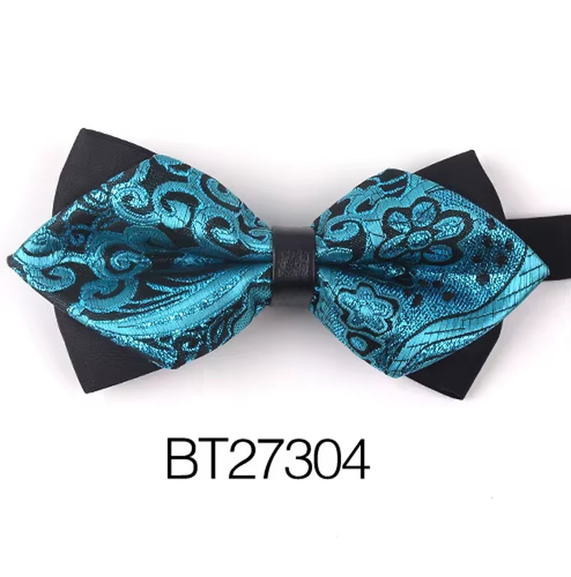 Pointed Bow Ties for Men Women Shirts Classic Men'S Bow Tie Business Wedding Bowknot Adult Solid Bowties Butterfly Suits Tie