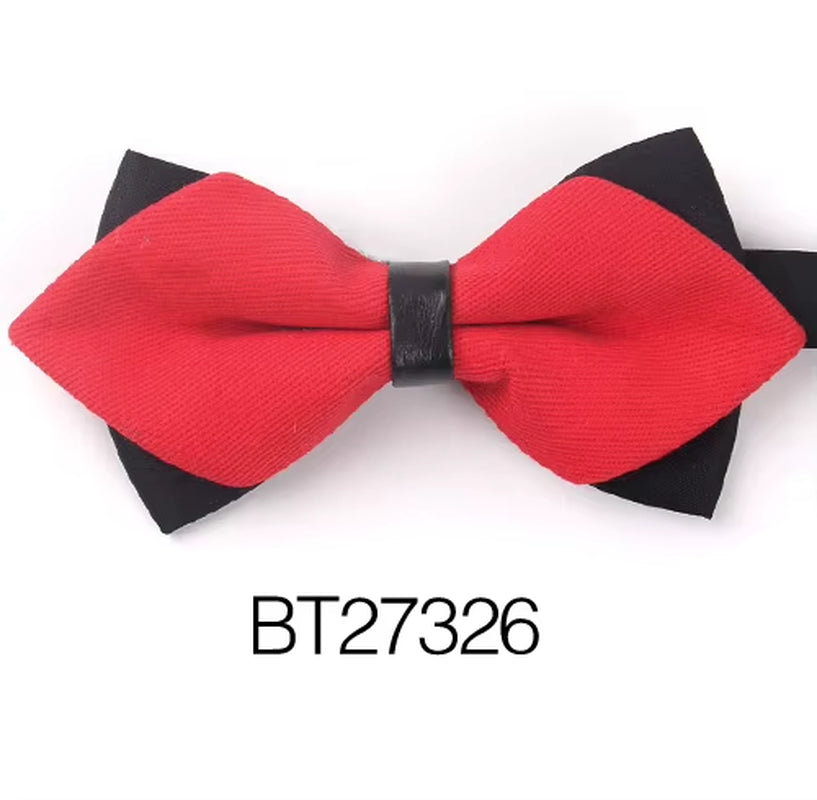 Pointed Bow Ties for Men Women Shirts Classic Men'S Bow Tie Business Wedding Bowknot Adult Solid Bowties Butterfly Suits Tie