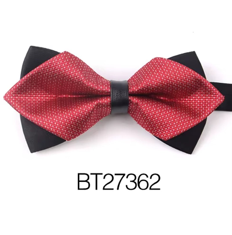 Pointed Bow Ties for Men Women Shirts Classic Men'S Bow Tie Business Wedding Bowknot Adult Solid Bowties Butterfly Suits Tie