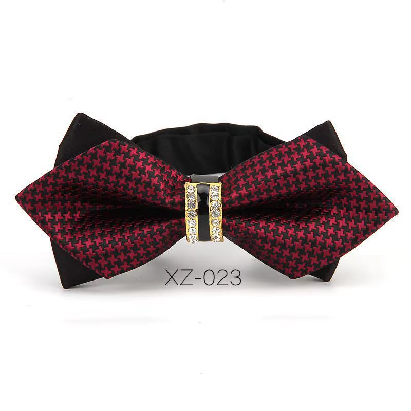 Luxury Boutique Fashion Metal Bow Ties for Men Bowtie Women Wedding Party Butterfly Bowties Gravata Slim Blue Burgundy