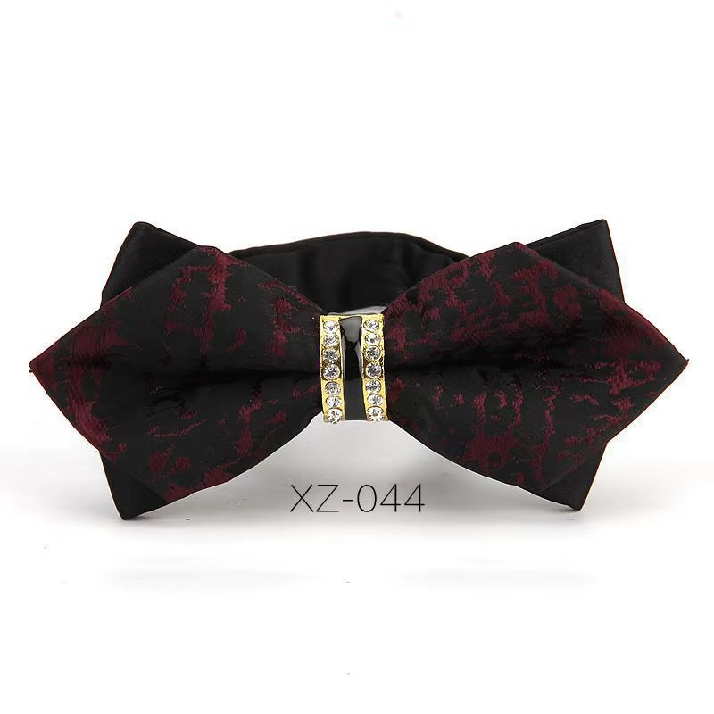 Luxury Boutique Fashion Metal Bow Ties for Men Bowtie Women Wedding Party Butterfly Bowties Gravata Slim Blue Burgundy