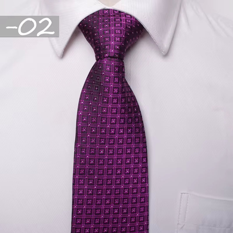 Classic Men Business Formal Wedding Tie 8Cm Stripe Neck Tie Fashion Shirt Dress Accessories