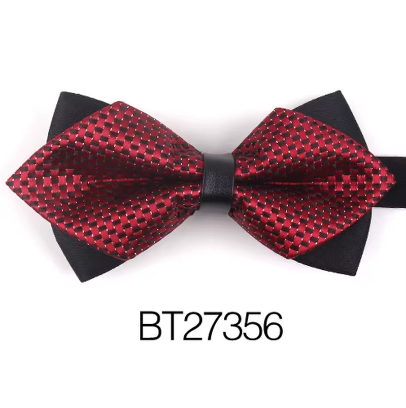 Pointed Bow Ties for Men Women Shirts Classic Men'S Bow Tie Business Wedding Bowknot Adult Solid Bowties Butterfly Suits Tie