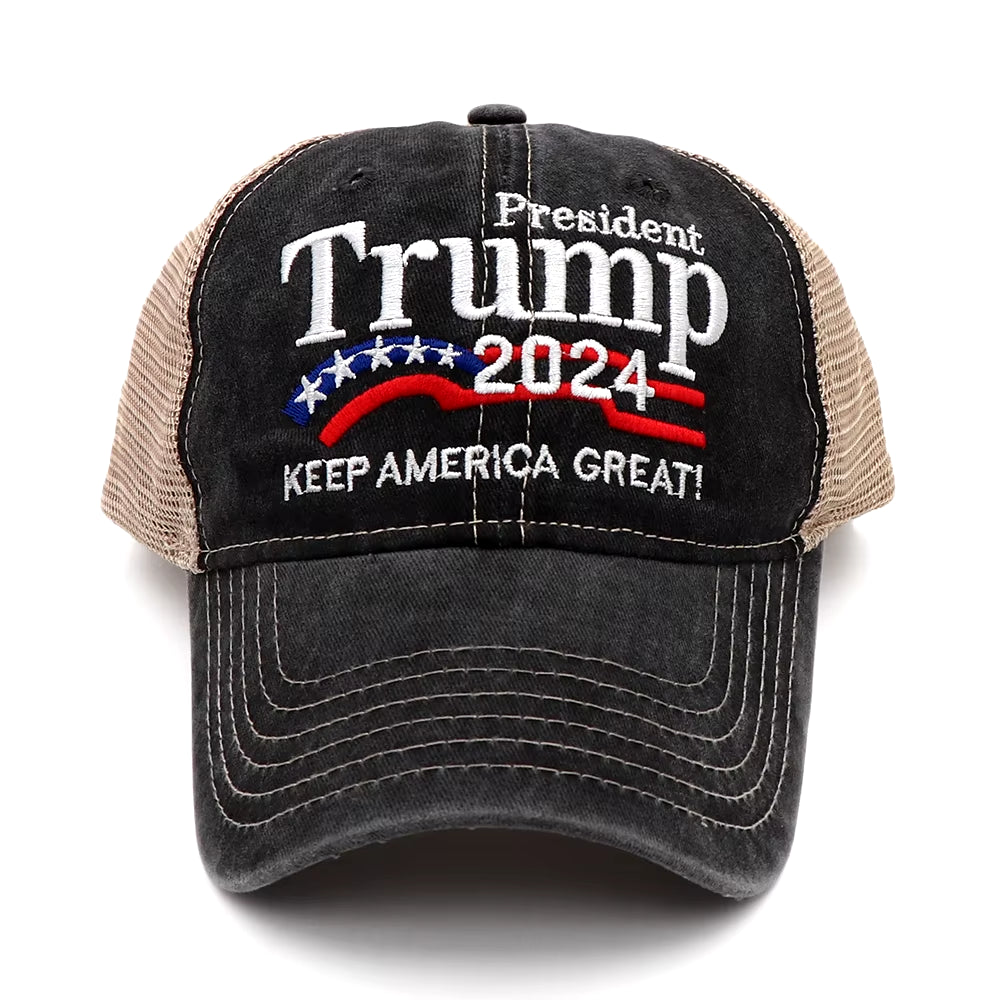 Donald Trump Hat Camouflage Cap Keep America Great MAGA Hat President 2024 American Flag USA Baseball Caps