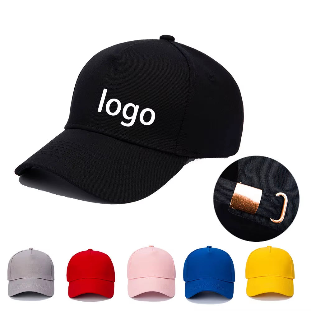 Customize Men Caps Custom Baseball Cap Women Tennis Hats Print or Embroidery Logo Text Casual Hats Black Cap Visors Hats