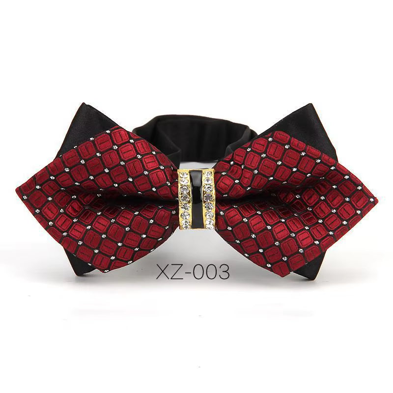 Luxury Boutique Fashion Metal Bow Ties for Men Bowtie Women Wedding Party Butterfly Bowties Gravata Slim Blue Burgundy