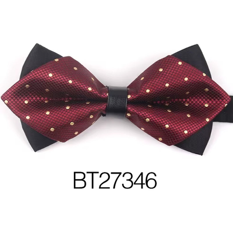 Pointed Bow Ties for Men Women Shirts Classic Men'S Bow Tie Business Wedding Bowknot Adult Solid Bowties Butterfly Suits Tie