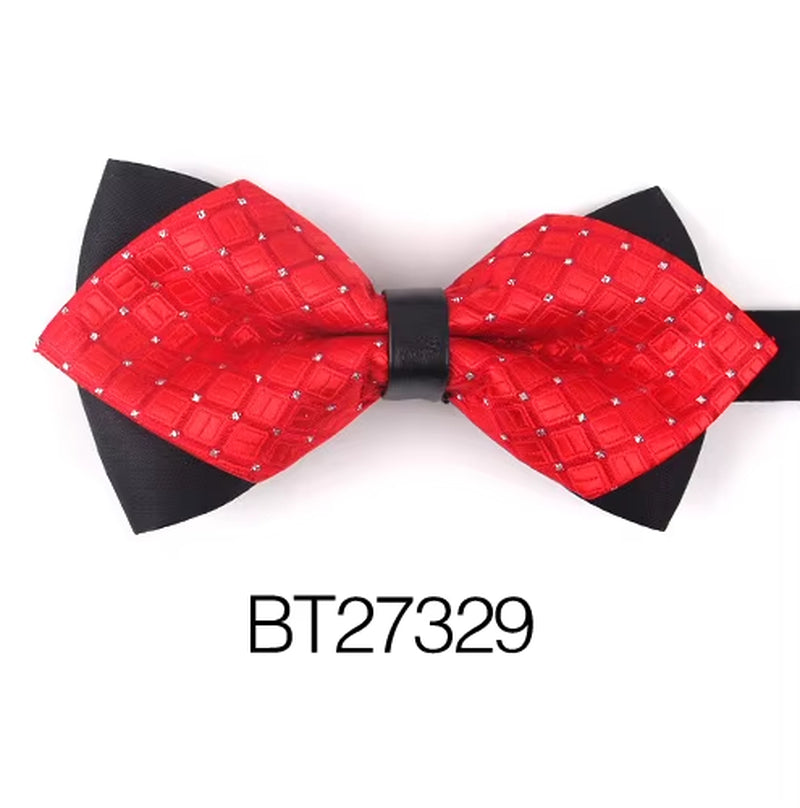 Pointed Bow Ties for Men Women Shirts Classic Men'S Bow Tie Business Wedding Bowknot Adult Solid Bowties Butterfly Suits Tie