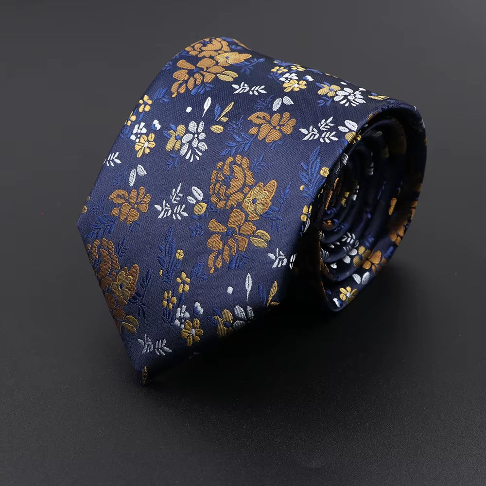 New Casual Men'S Ties Dog Lion Bear Horse Flower Pattern Red Blue Jacquard Necktie for Men Wedding Groom Business Accessories