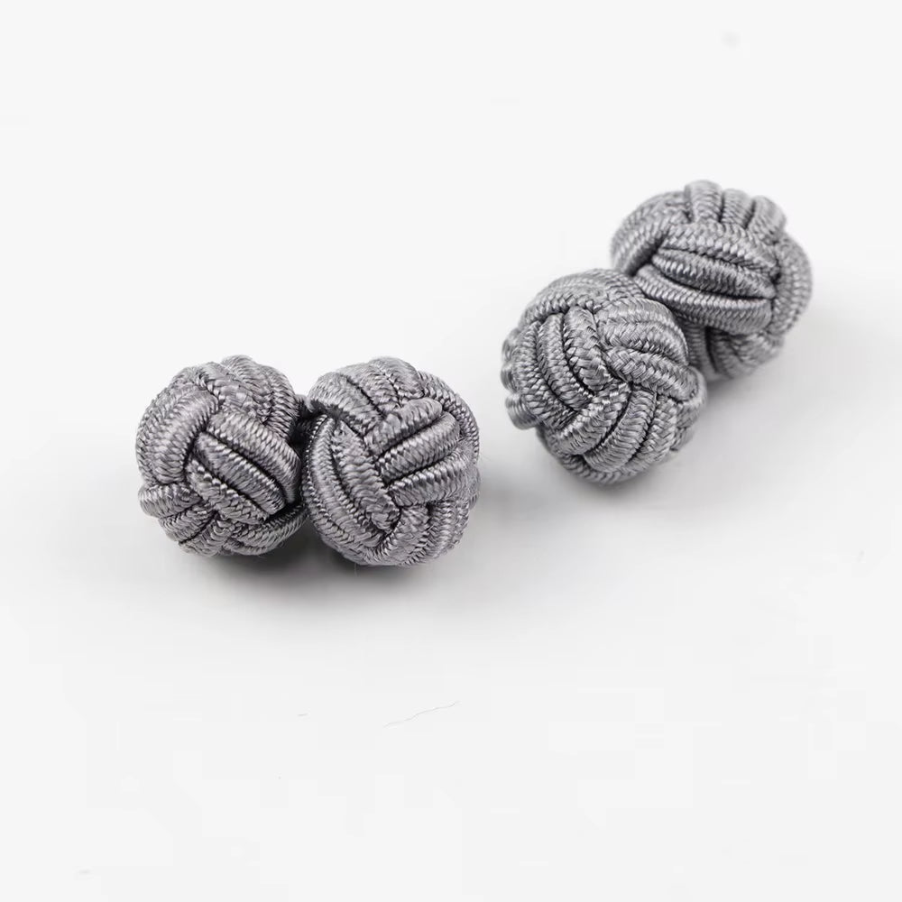 Mens Cuff Links Fashion Men'S Shirt Cufflinks Trade Mixed Solid Colors DIY Braided Wire Buckle Cuff Link