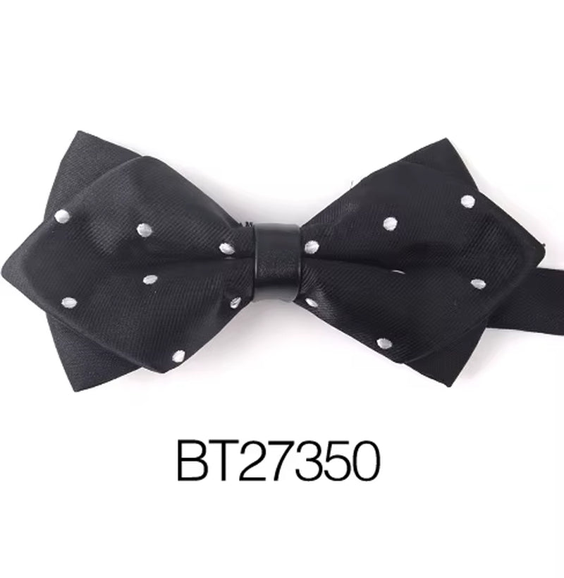 Pointed Bow Ties for Men Women Shirts Classic Men'S Bow Tie Business Wedding Bowknot Adult Solid Bowties Butterfly Suits Tie