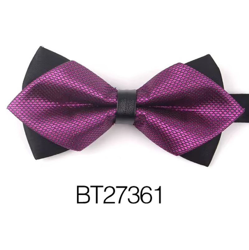 Pointed Bow Ties for Men Women Shirts Classic Men'S Bow Tie Business Wedding Bowknot Adult Solid Bowties Butterfly Suits Tie