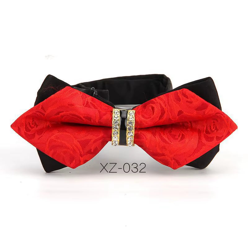 Luxury Boutique Fashion Metal Bow Ties for Men Bowtie Women Wedding Party Butterfly Bowties Gravata Slim Blue Burgundy