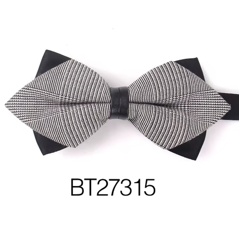 Pointed Bow Ties for Men Women Shirts Classic Men'S Bow Tie Business Wedding Bowknot Adult Solid Bowties Butterfly Suits Tie