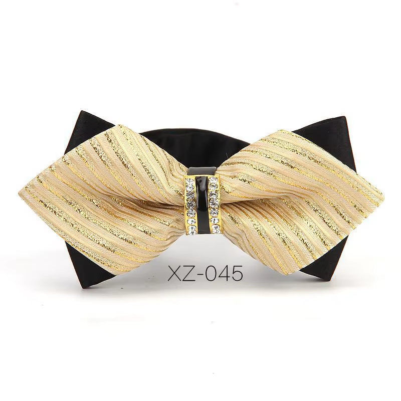 Luxury Boutique Fashion Metal Bow Ties for Men Bowtie Women Wedding Party Butterfly Bowties Gravata Slim Blue Burgundy