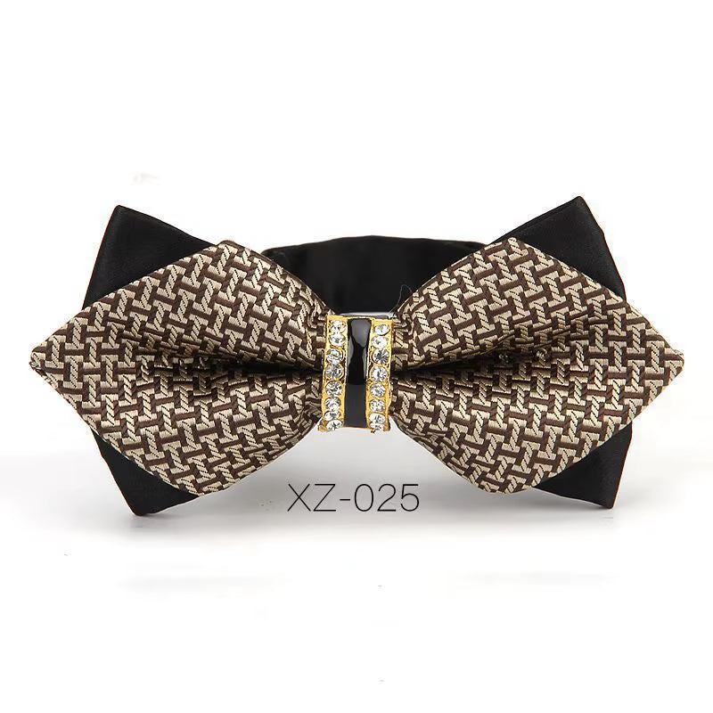 Luxury Boutique Fashion Metal Bow Ties for Men Bowtie Women Wedding Party Butterfly Bowties Gravata Slim Blue Burgundy