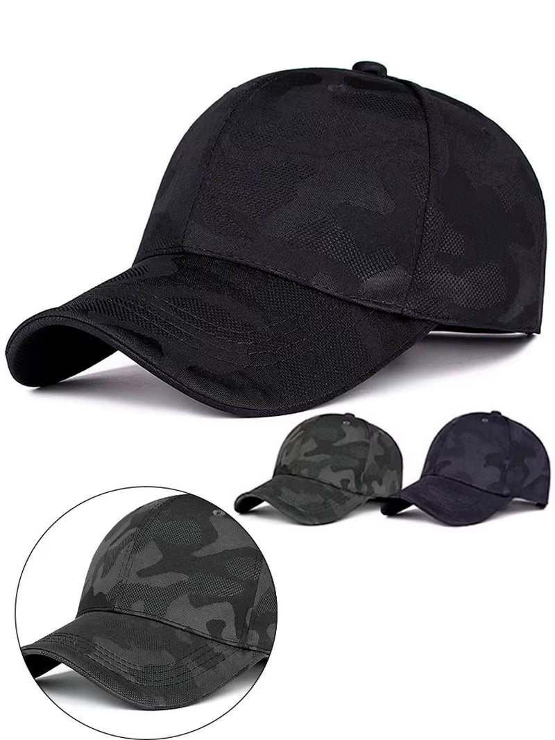 New Fashion Adjustable Baseball Cap Unisex Camouflage Camo Black Cap Casquette Hat Men Women Casual Desert Hat