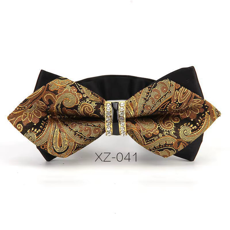 Luxury Boutique Fashion Metal Bow Ties for Men Bowtie Women Wedding Party Butterfly Bowties Gravata Slim Blue Burgundy