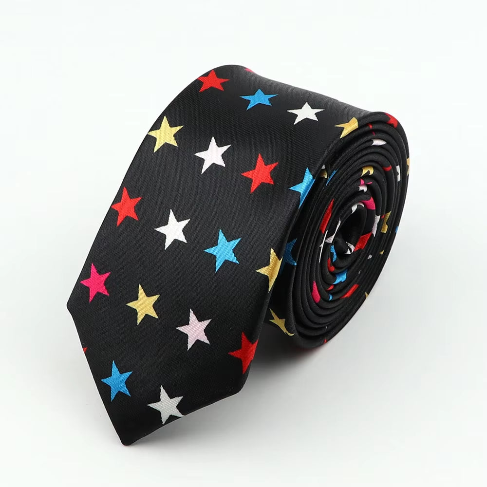 New Style Men'S Fashion Neckties Helloween Festival Christmas Tie Soft Designer Character Necktie Music Score Piano Guitar