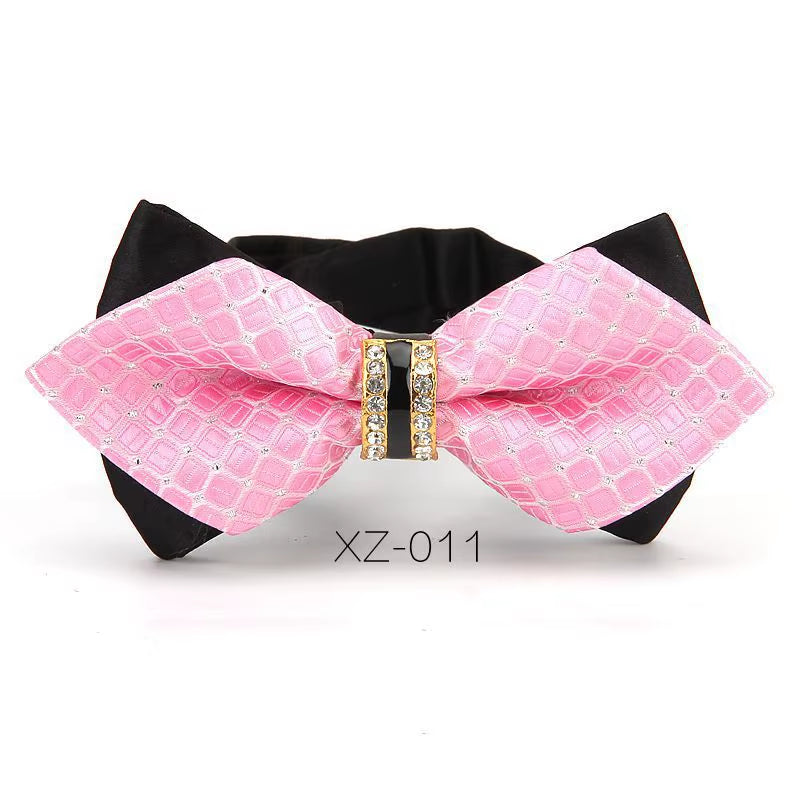 Luxury Boutique Fashion Metal Bow Ties for Men Bowtie Women Wedding Party Butterfly Bowties Gravata Slim Blue Burgundy