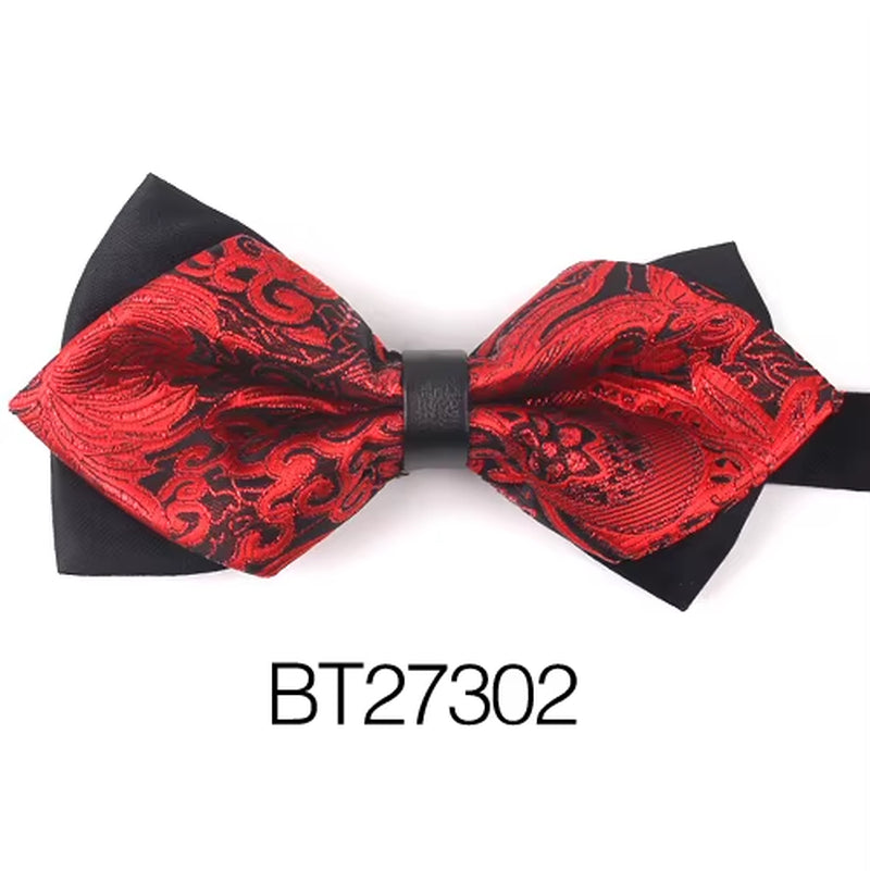 Pointed Bow Ties for Men Women Shirts Classic Men'S Bow Tie Business Wedding Bowknot Adult Solid Bowties Butterfly Suits Tie